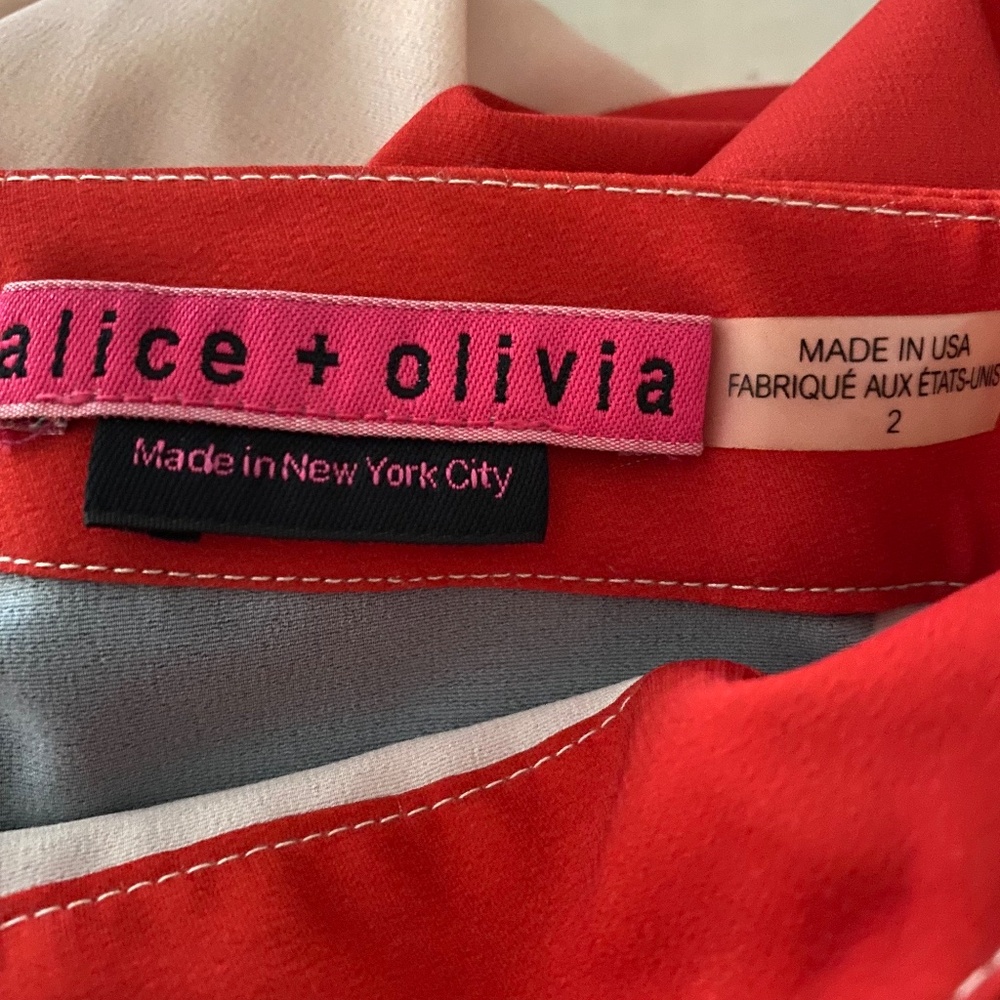 Alice+Olivia Color Block Trousers Size 2 - image 2